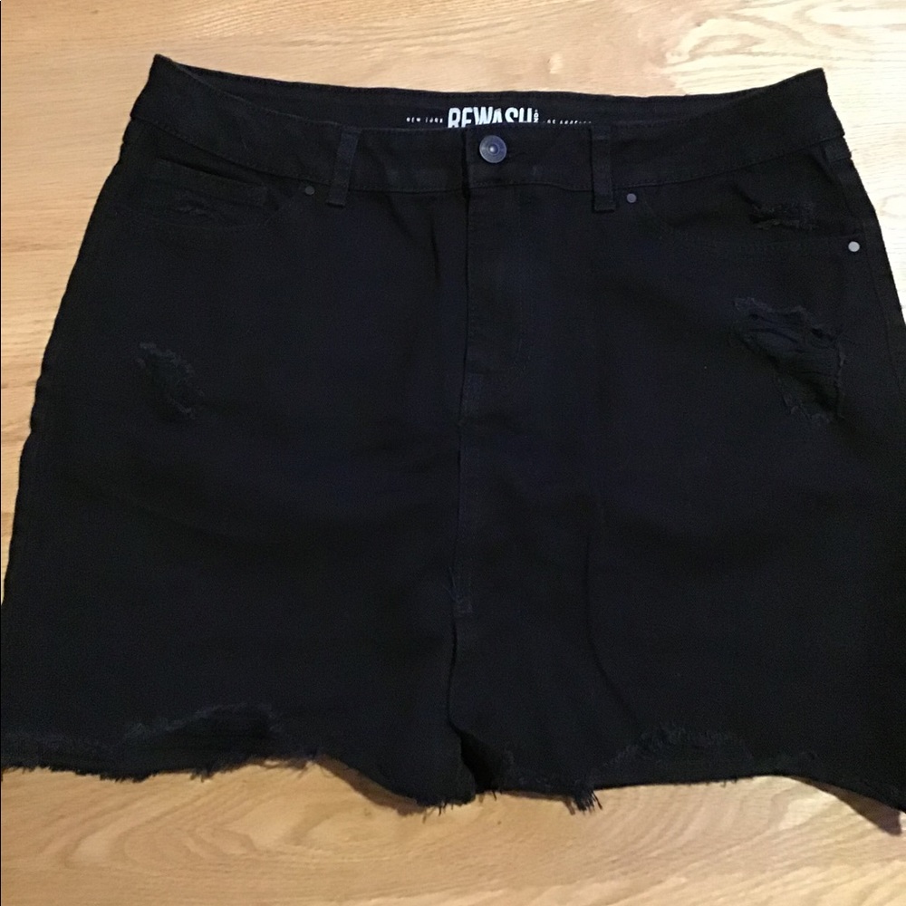 black denim skirt